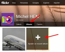Créer des albums avec Flickr