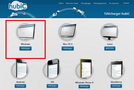 Installation de l'application hubiC pour Windows