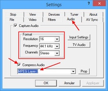 Virtual VCR : Réglage audio