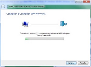 Connexion à connexion VPN en cours... - Windows 7