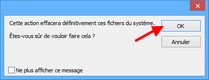 Confirmation nettoyage fichiers Ccleaner
