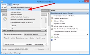 Planificateur de tâche : Créer une tâche de base