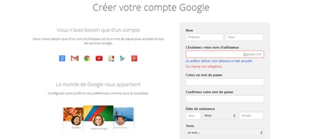 Créer un compte Google