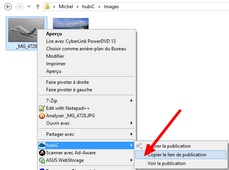 Diffuser le lien de partage hubiC