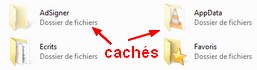 Dossier cachés de Windows...