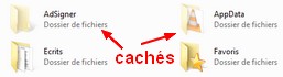 Dossier cachés de Windows...