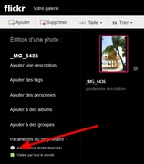 Paramètres de licence Images Flickr