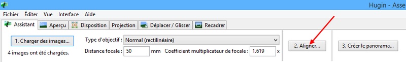 Aligner les images avec Hugin