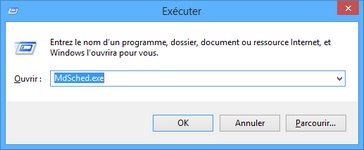 Exécuter MdSched.exe