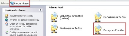 Trouver un dossier partagé avec Windows XP