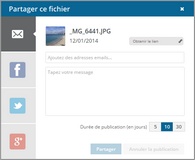 Les options de publication de fichiers avec hubiC