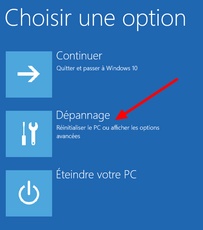Dépannage Windows 10