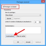 Les options de partage avancé de Windows