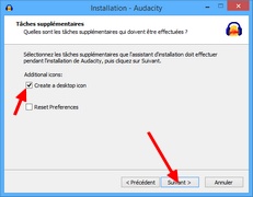 Audacity : Création d'un raccourci bureau