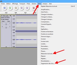 Audacity : Nettoyer le bruit et les clics des morceaux mp3