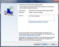 Restauration de Windows Seven