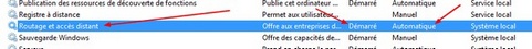 Activer Routage et accès distant - Windows 7