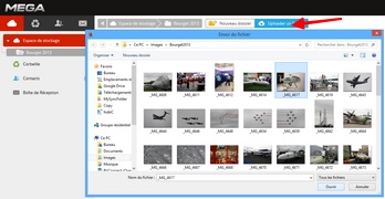 Uploader des fichiers et des dossiers sur Mega