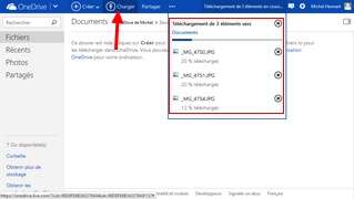 Charger des fichiers sur OneDrive