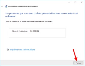 Récapitulatif des données du VPN