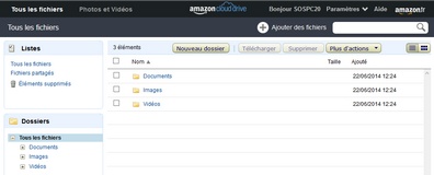 Espace Amazon Cloud Drive