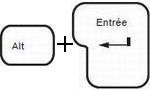 Raccourci clavier : alt + entree