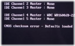 CMOS CHEKSUM ERROR au démarrage du PC