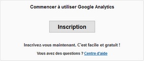 Inscription à Google Analytics