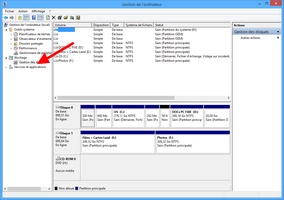 Gestionnaire des disques de Windows