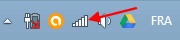 Icône WiFi près de l'horloge de Windows