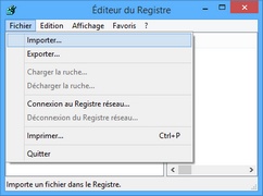 Restaurer / Importer le Registre
