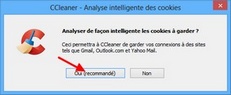 Analyse intelligente des cookies avec Ccleaner