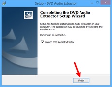 DVD Audio Extractor : Fin de l'assistant d'installation