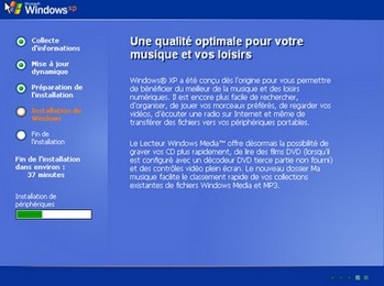 Installation Windows XP