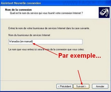 Nommer une connexion à Intenrnet avec Windows XP