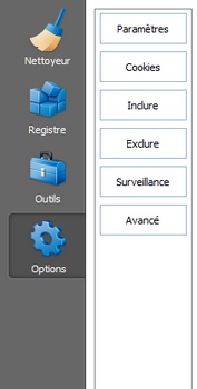 Les options de Ccleaner