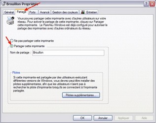 Partager une imprimane USB avec Windows XP