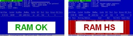 Interprétation résultats test RAM avec Memtest86+