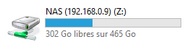 Serveur NAS dans l'explorateur de fichiers de Windows