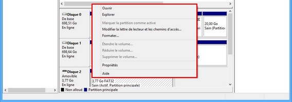 Utiliser le Gestionnaire de disques de Windows