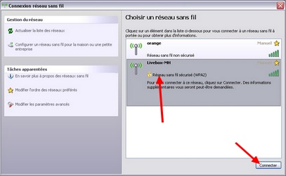 Se connecter à un réseau sans fil avec Windows XP