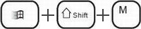 Raccourci clavier : Windows + maj + m